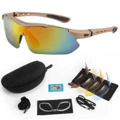 5 Lens Set Polarized Tactical Goggles