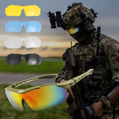 5 Lens Set Polarized Tactical Goggles