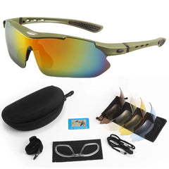 5 Lens Set Polarized Tactical Goggles