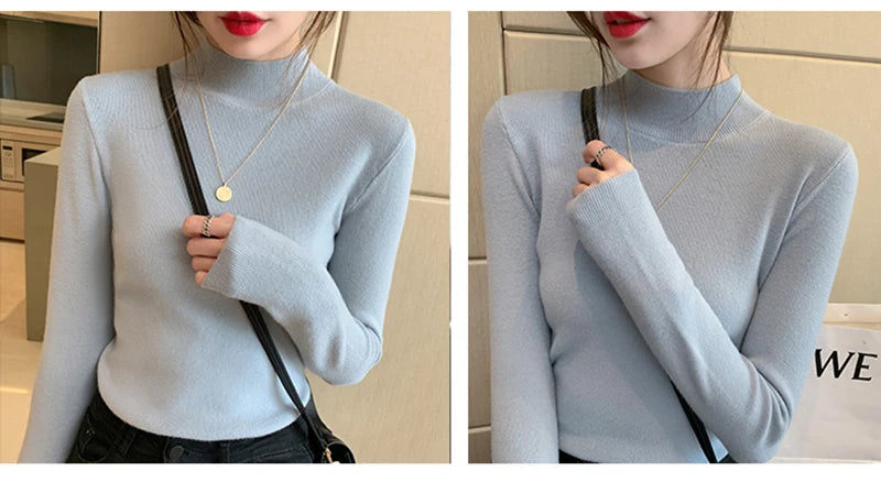 AOSSVIAO Turtleneck Sweater - Women's Fashion