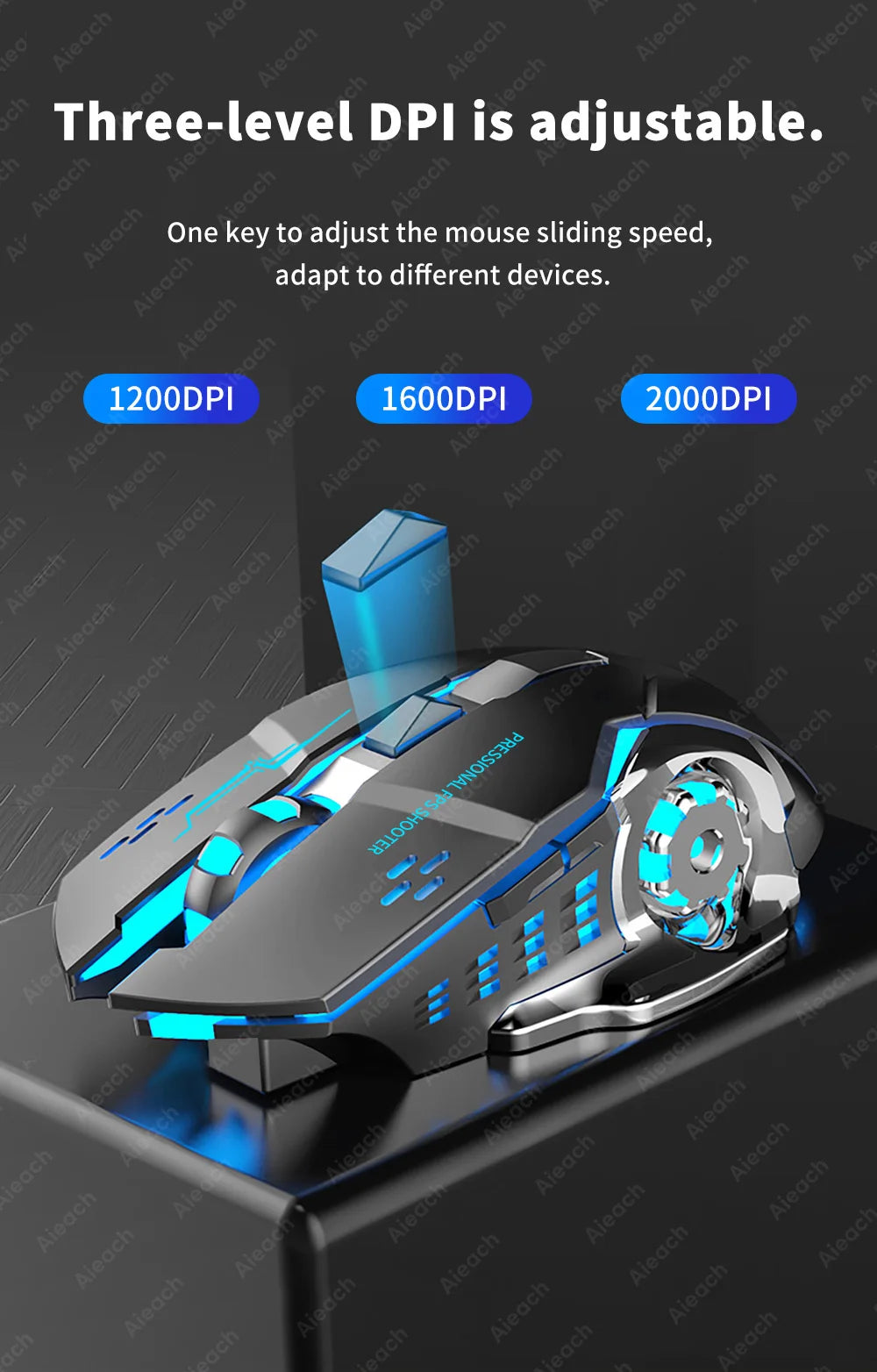 AIEACH Bluetooth Gaming Mouse