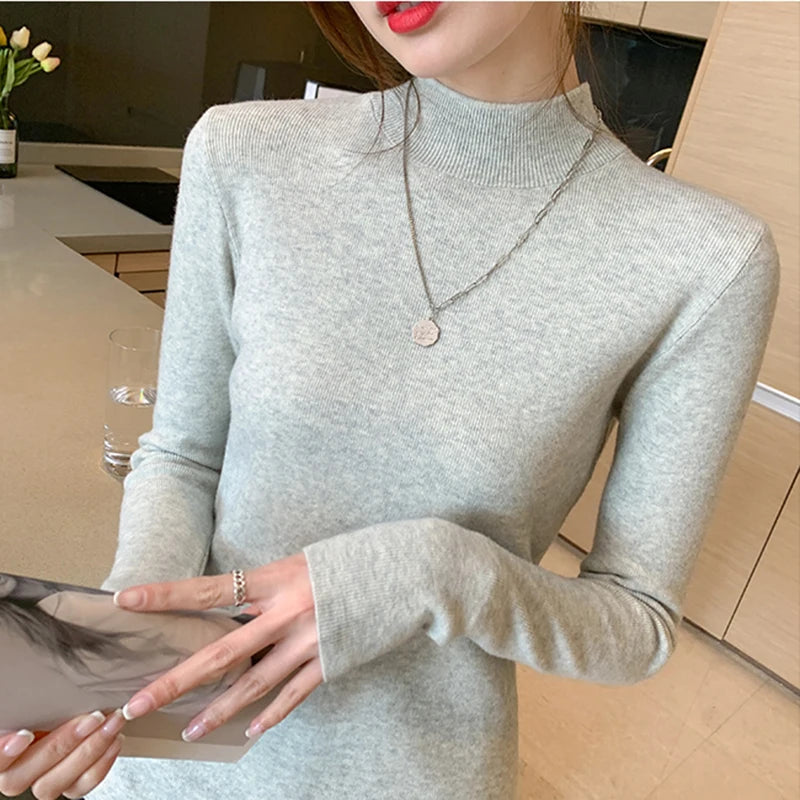 AOSSVIAO Turtleneck Sweater - Women's Fashion