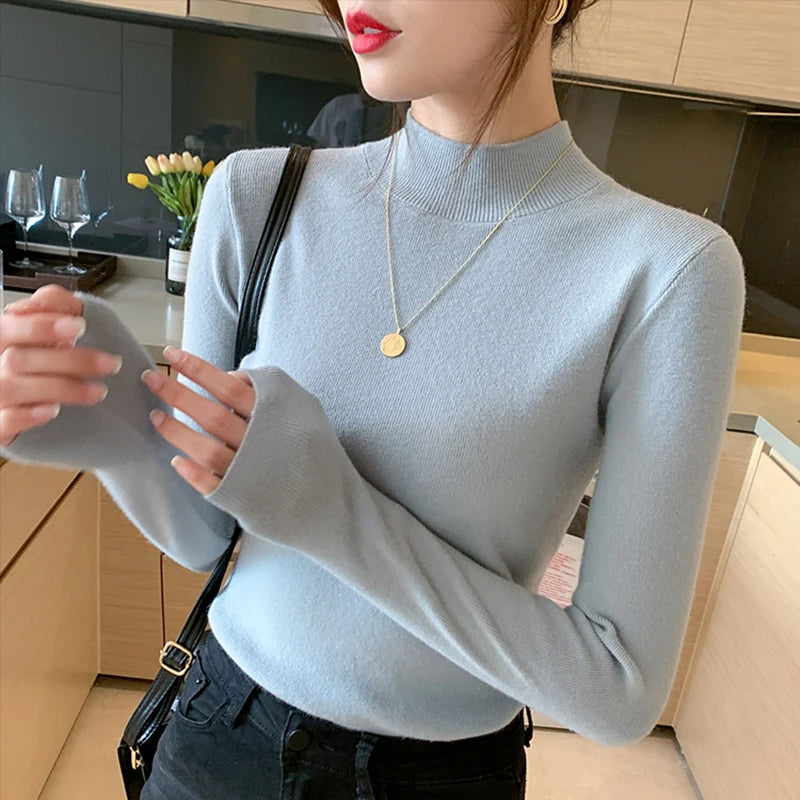 AOSSVIAO Turtleneck Sweater - Women's Fashion