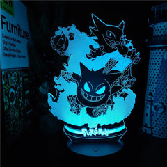 Gengar Haunter Gastly 3D Lamp