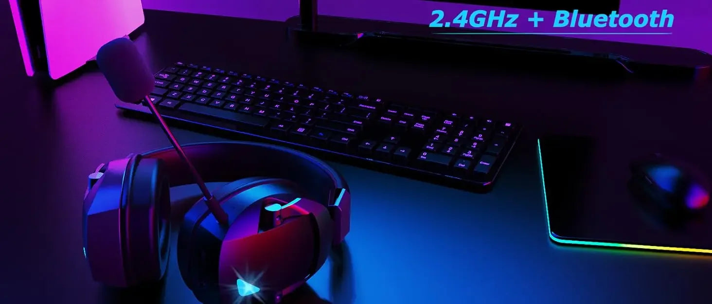 Acinaci Wireless Gaming Headset with Mic 2.4G