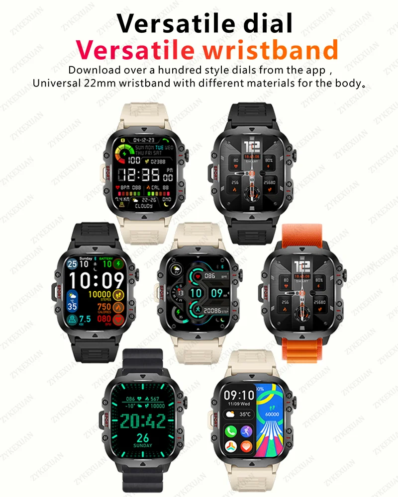 For Xiaomi Military Smart Watch IP68