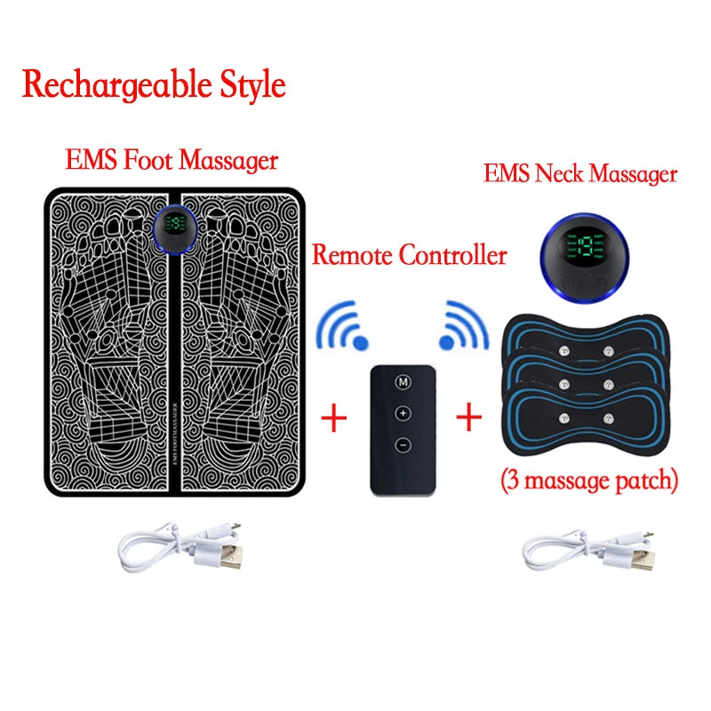 Remote EMS Foot Massager Pad