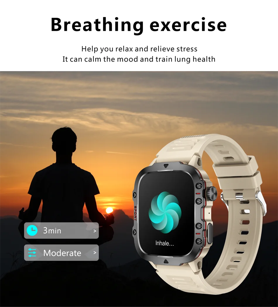 For Xiaomi Military Smart Watch IP68