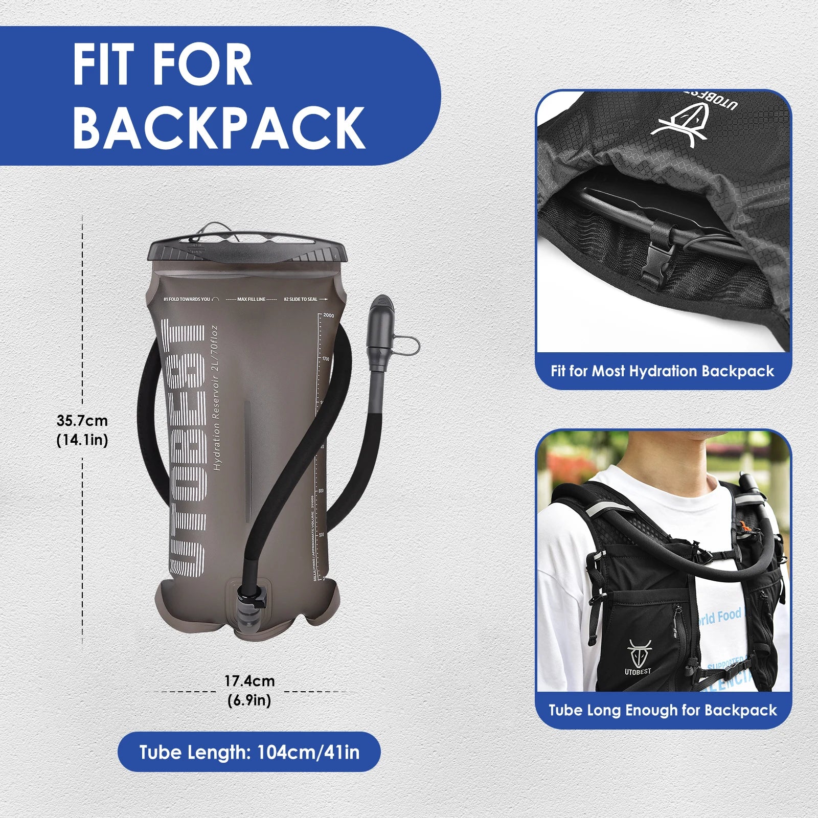 1.5L/2L/3L Water Bladder Hydration Pack