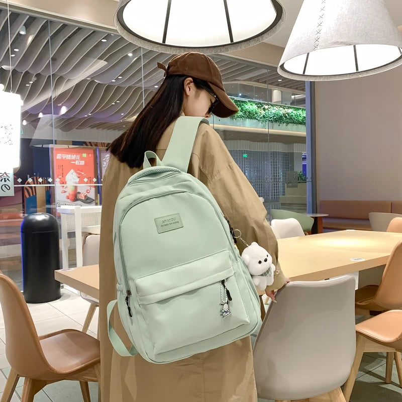 Cute Backpack with Plush Doll