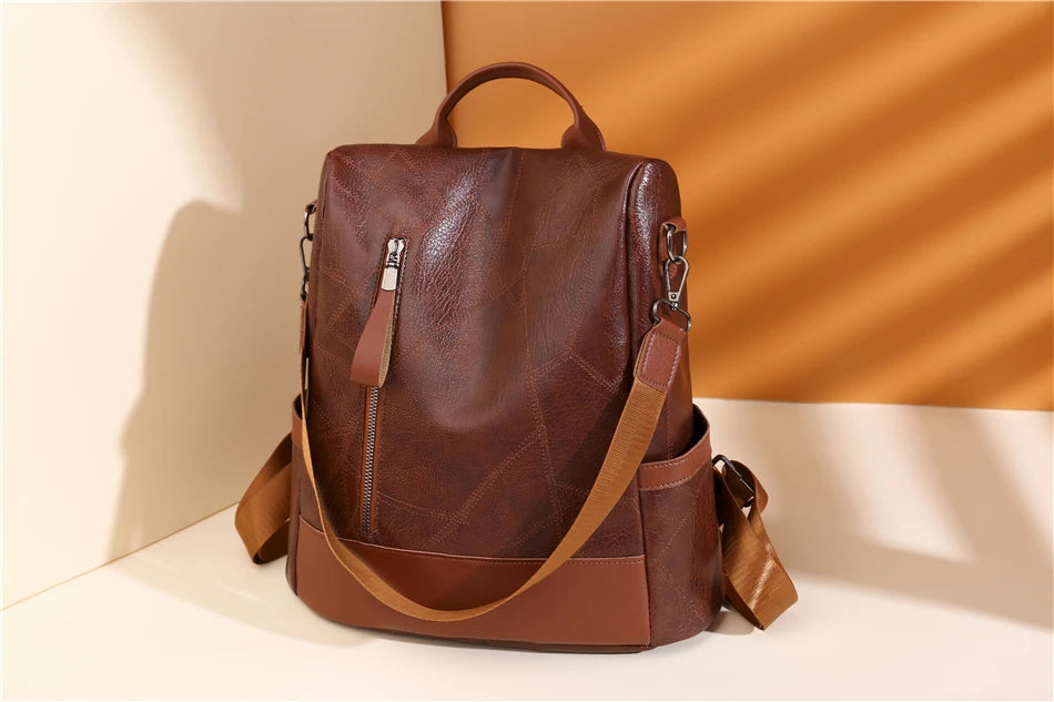 KMFFLY Soft Leather Backpack