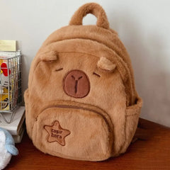 Kawaii Capybara Plush Backpack