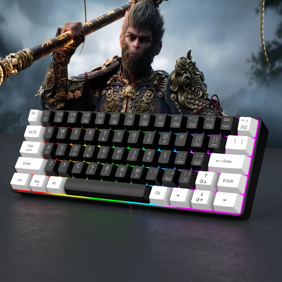 60% wired gaming keyboard - RGB backlight