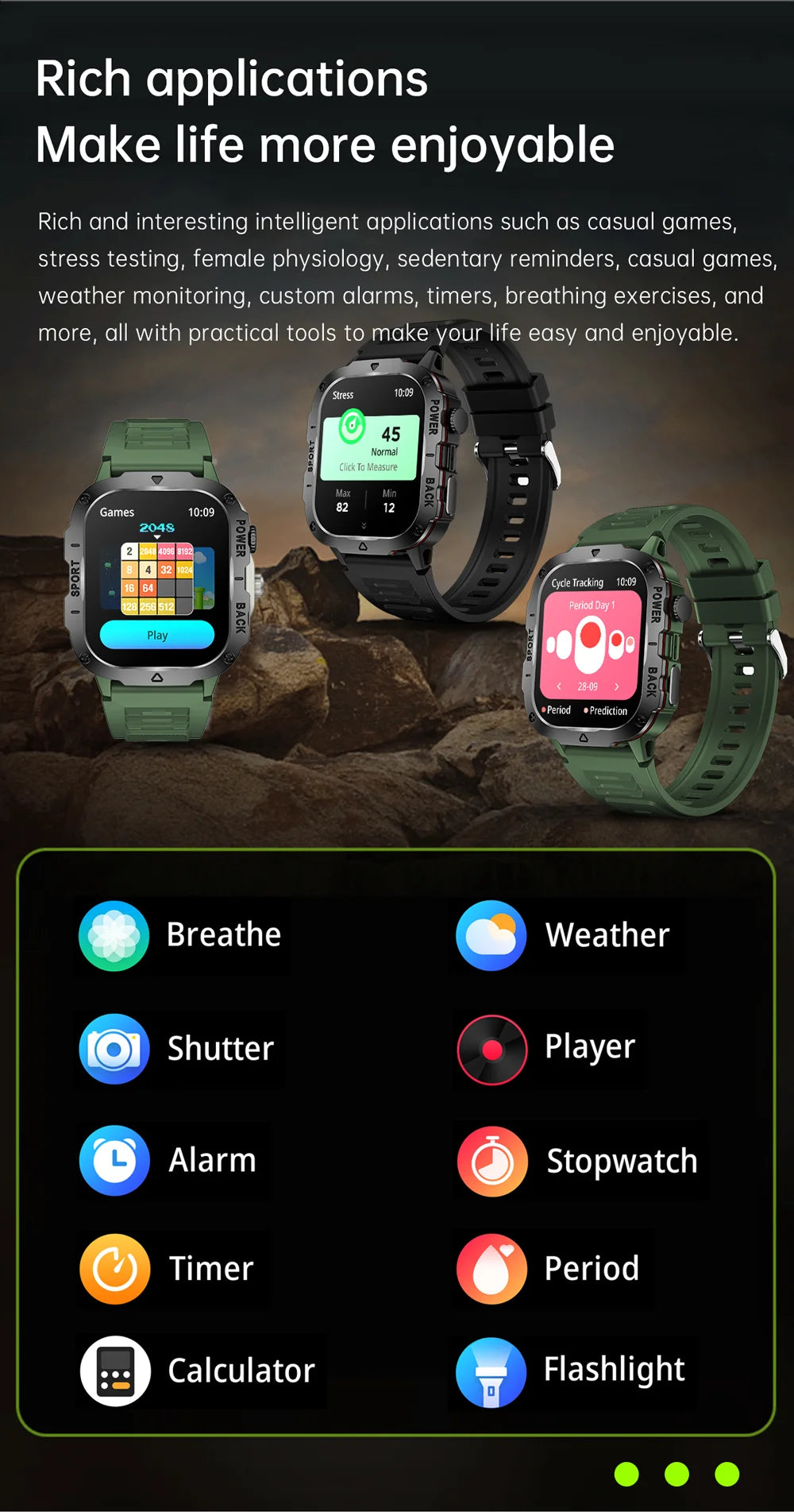 2024 New Outoor Military Smart Watch