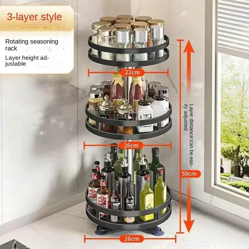 360° Rotation Spice Rack