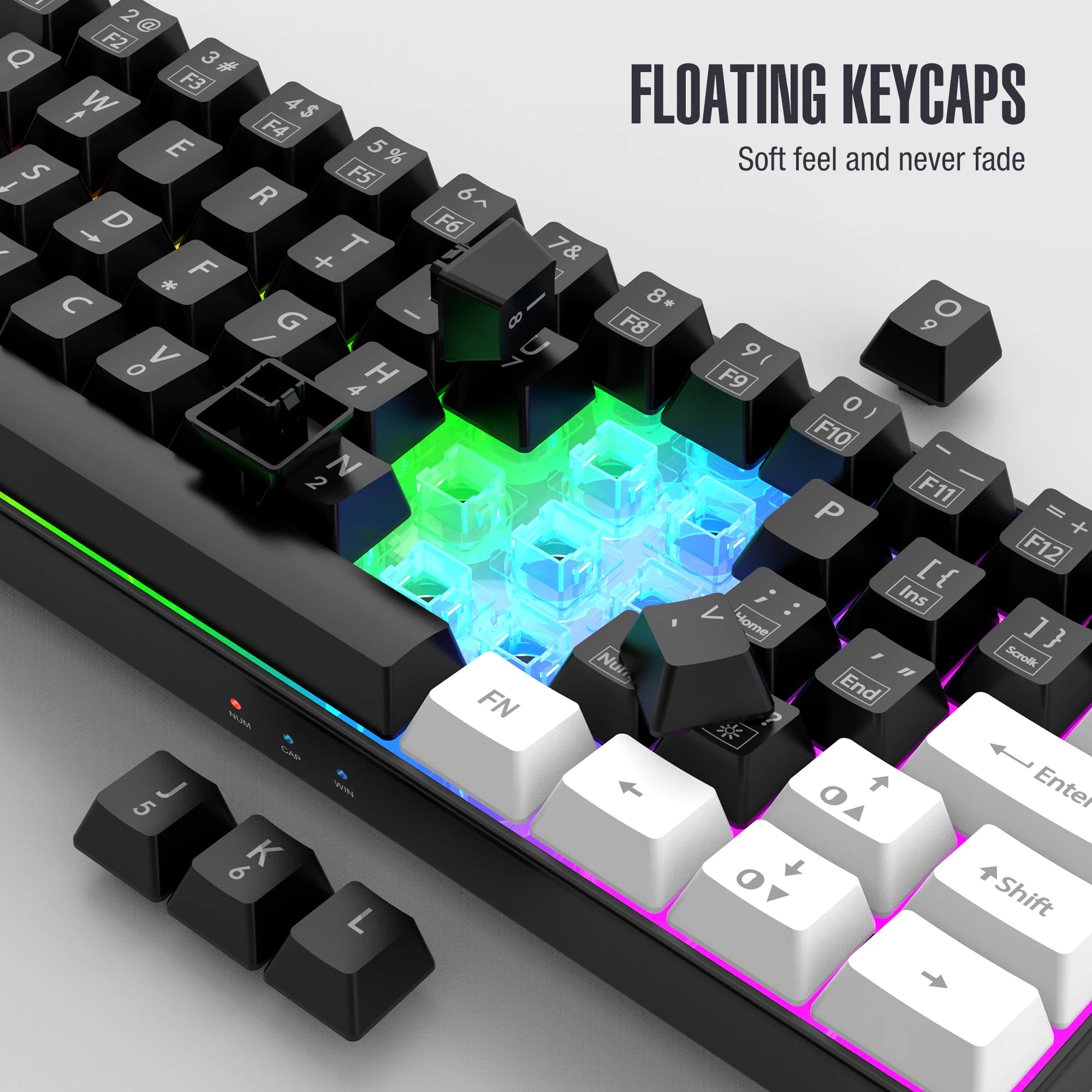 60% wired gaming keyboard - RGB backlight