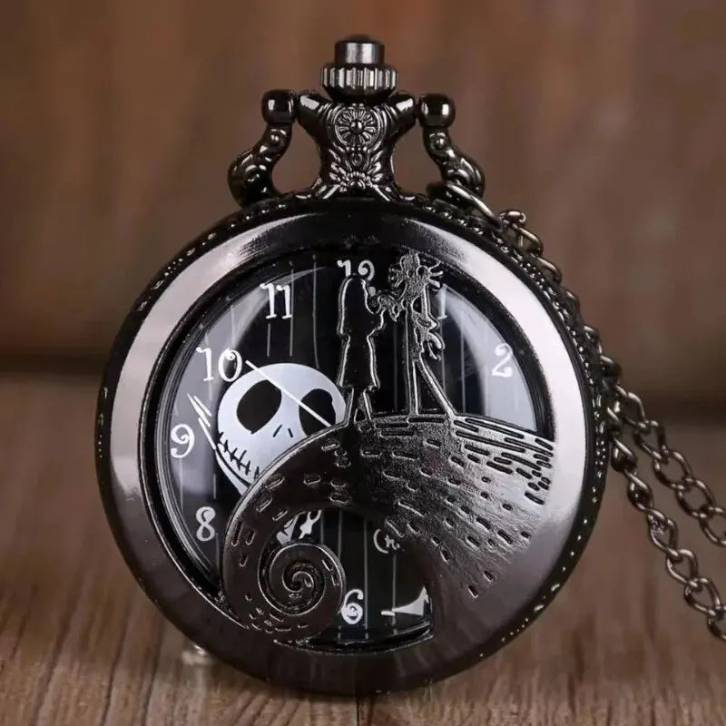 Lovers Skeleton Quarzt Pocket Watch