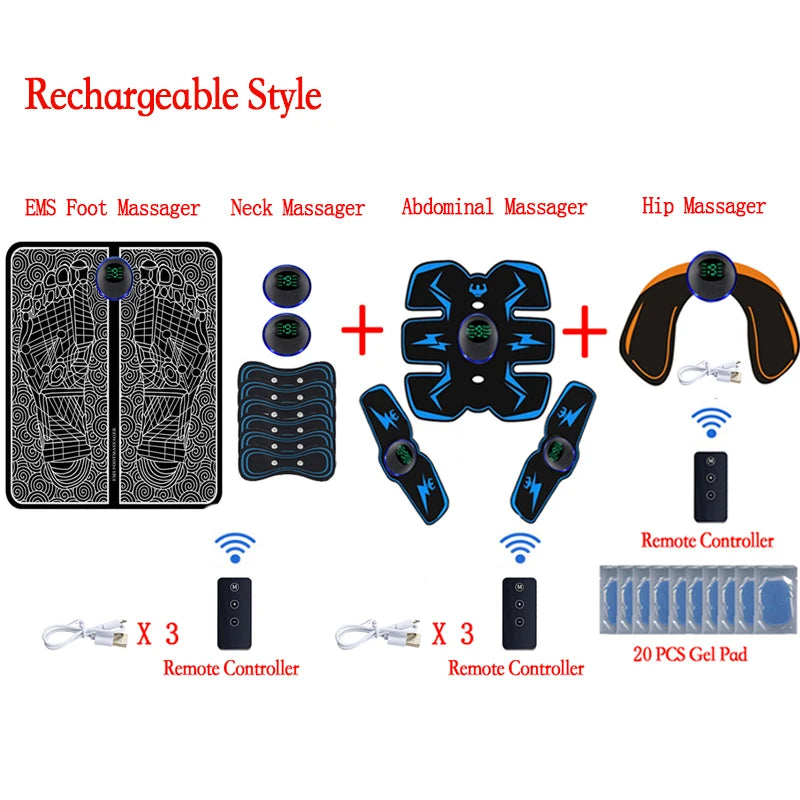 Remote EMS Foot Massager Pad