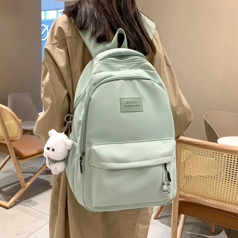 Cute Backpack with Plush Doll