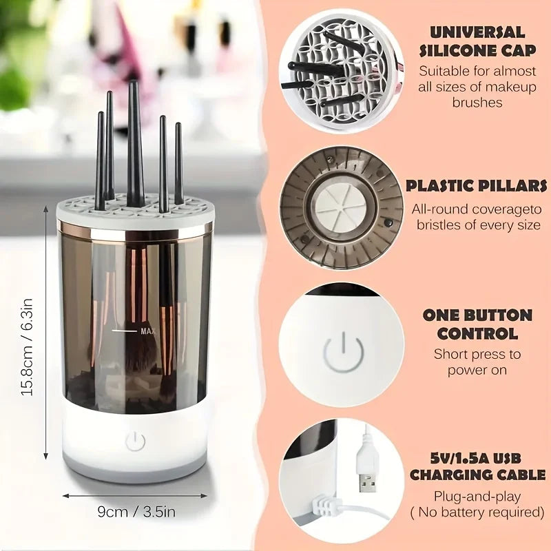 3 In 1 Electric Makeup Brush Cleaner