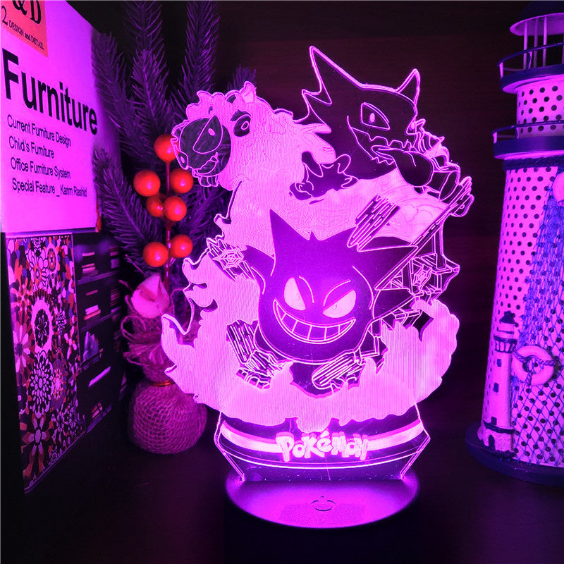 Gengar Haunter Gastly 3D Lamp