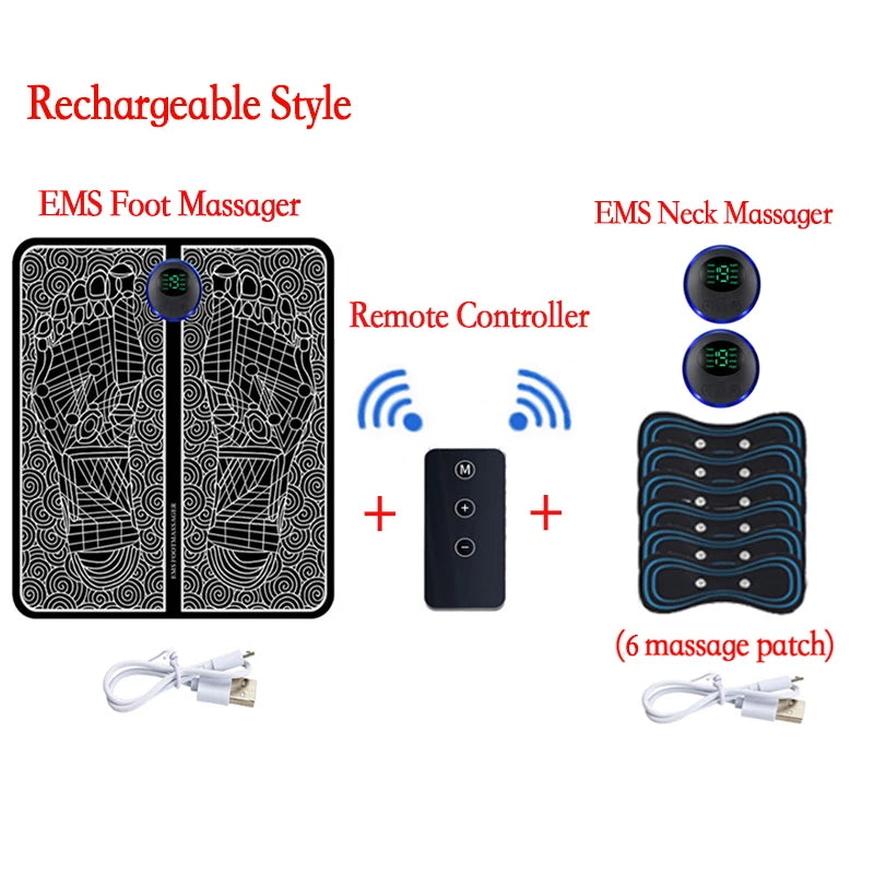 Remote EMS Foot Massager Pad