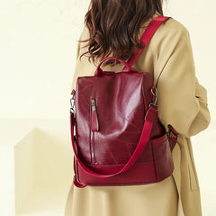 KMFFLY Soft Leather Backpack