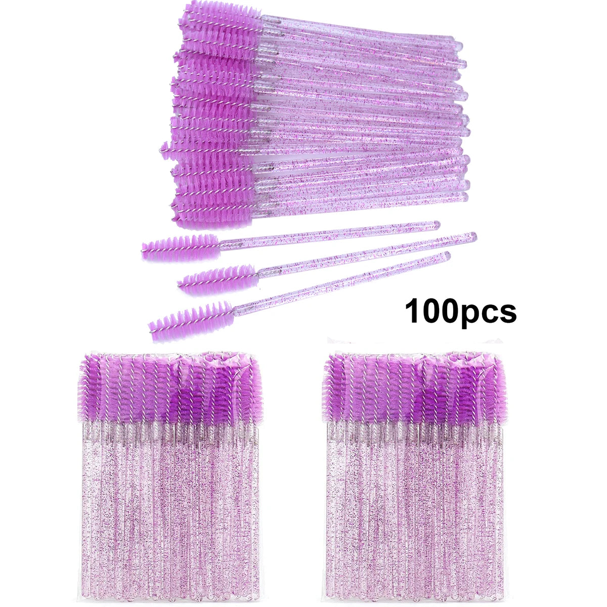 100pcs Disposable Eyelash Brushes