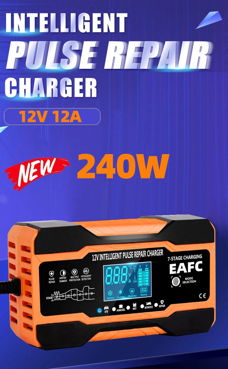 12V 24V 12A 10A Battery Charger