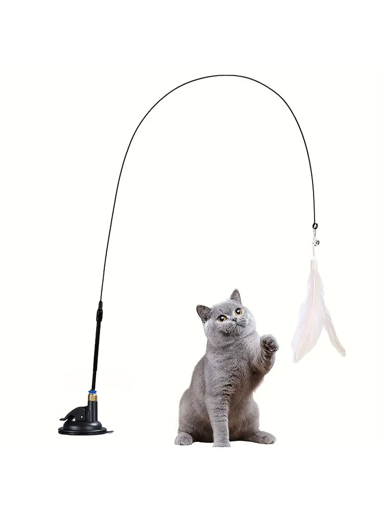 Cat Teaser Toy - Interactive Bell & Feather