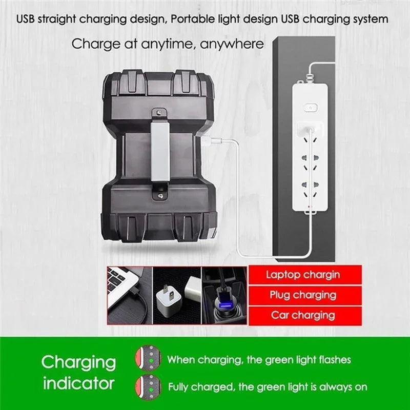 10000mAh Double Head Handheld Spotlight