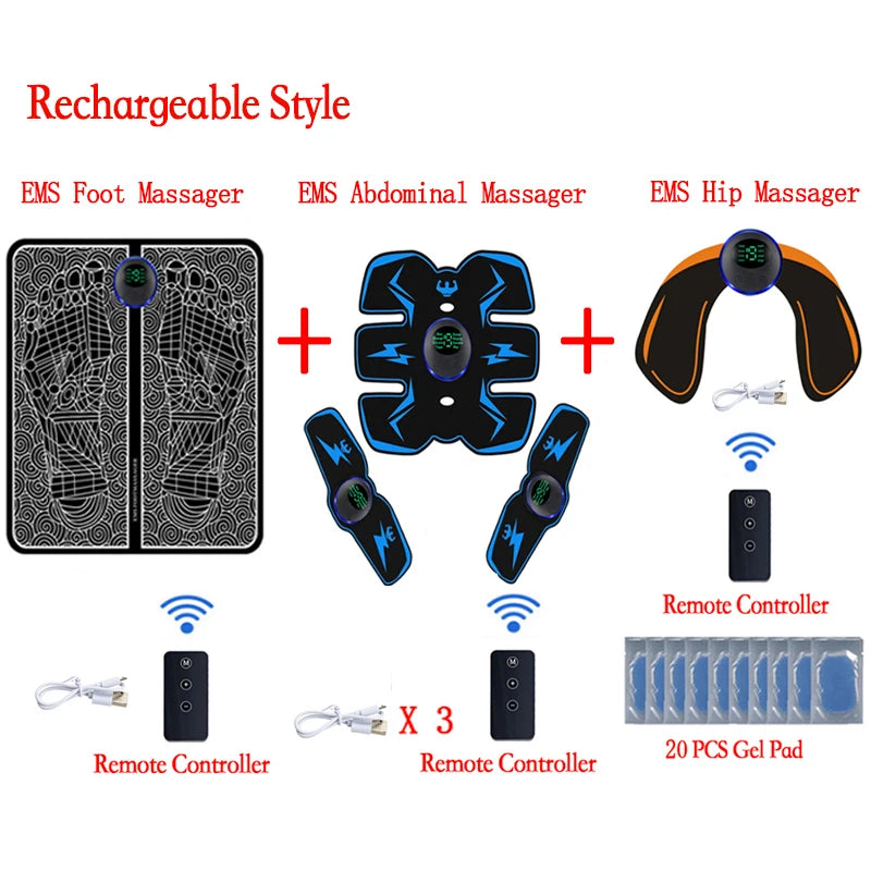 Remote EMS Foot Massager Pad