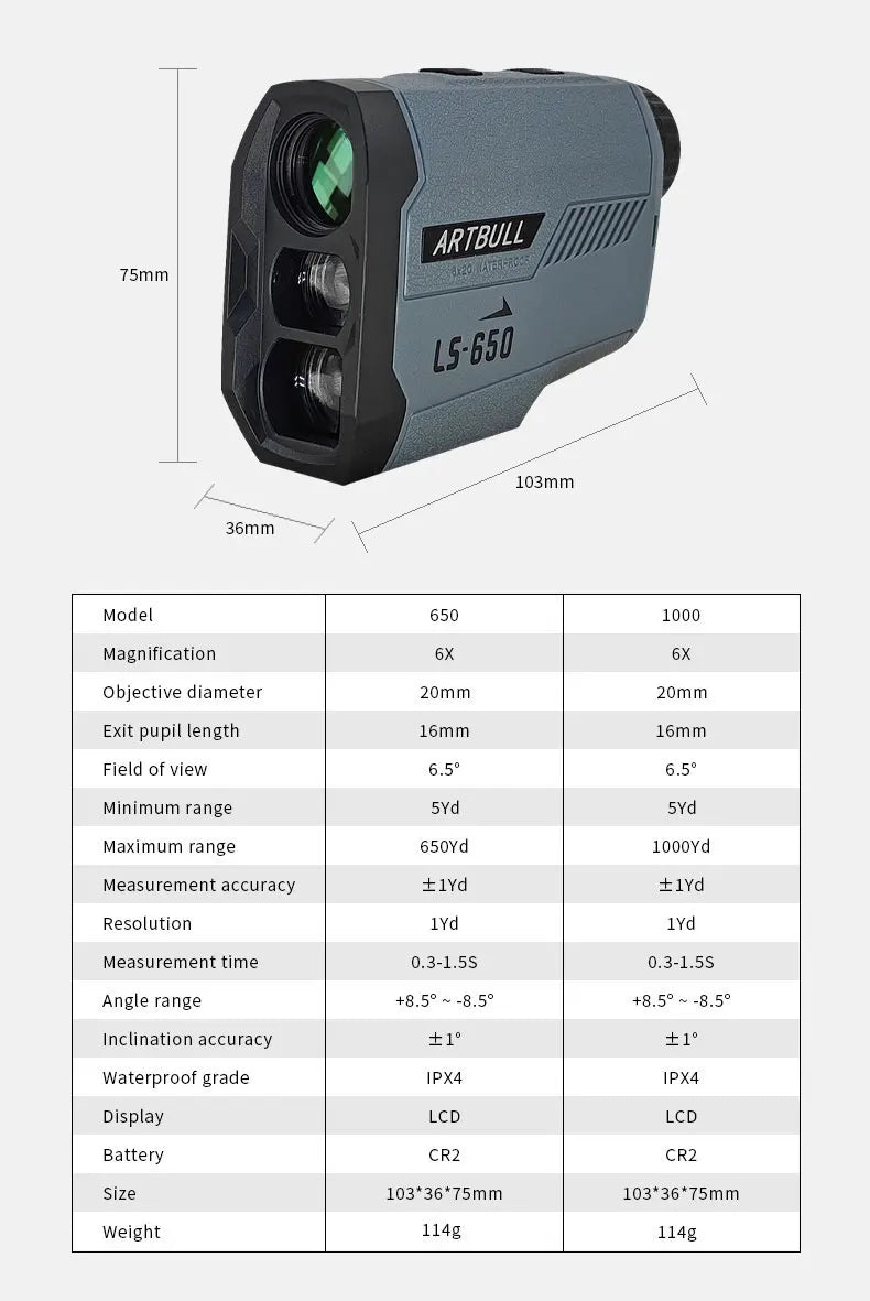 ARTBULL Golf Laser Rangefinder