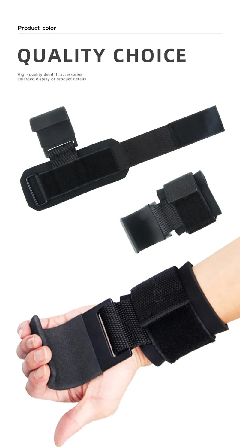 1PCS Weight Lifting Hook Grips With Wrist Wraps