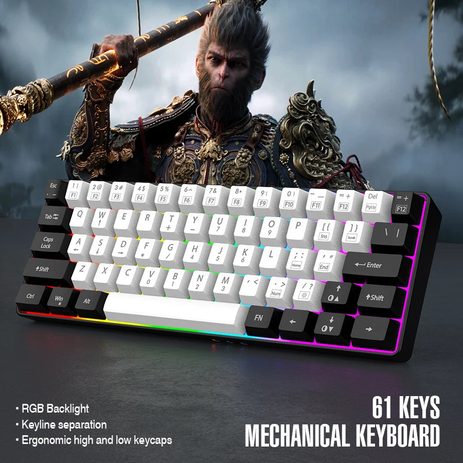 60% wired gaming keyboard - RGB backlight