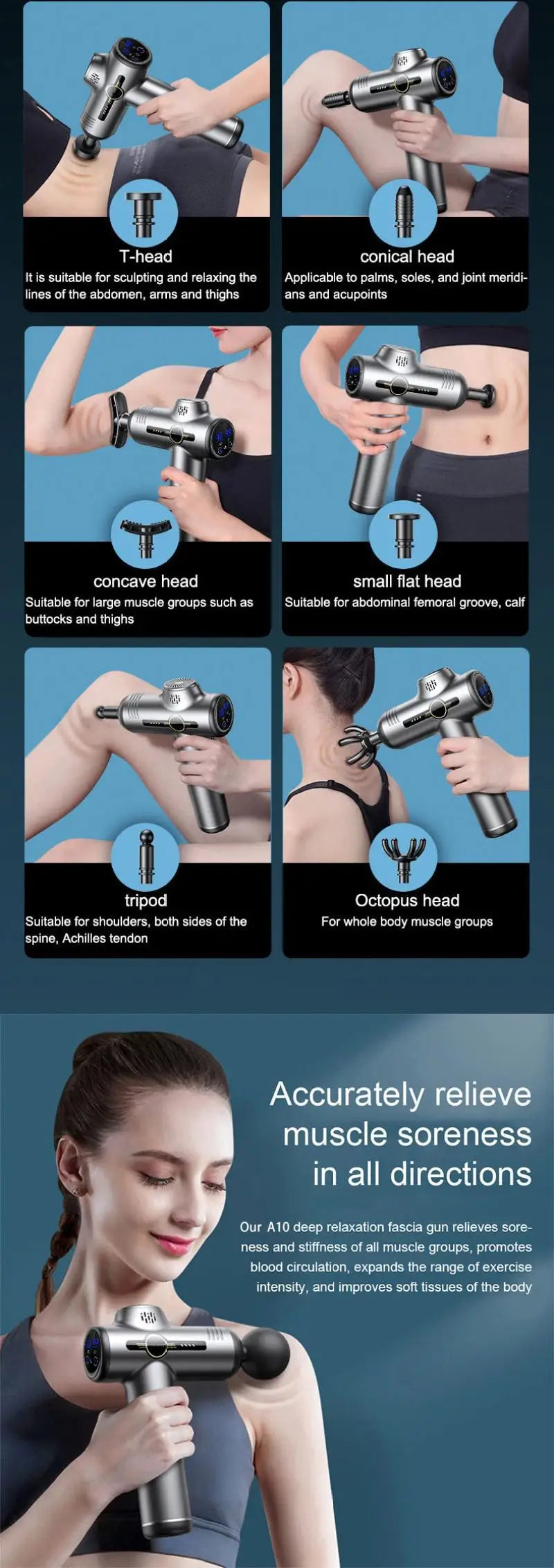 Portable Fascia Gun Vibration Massage Gun