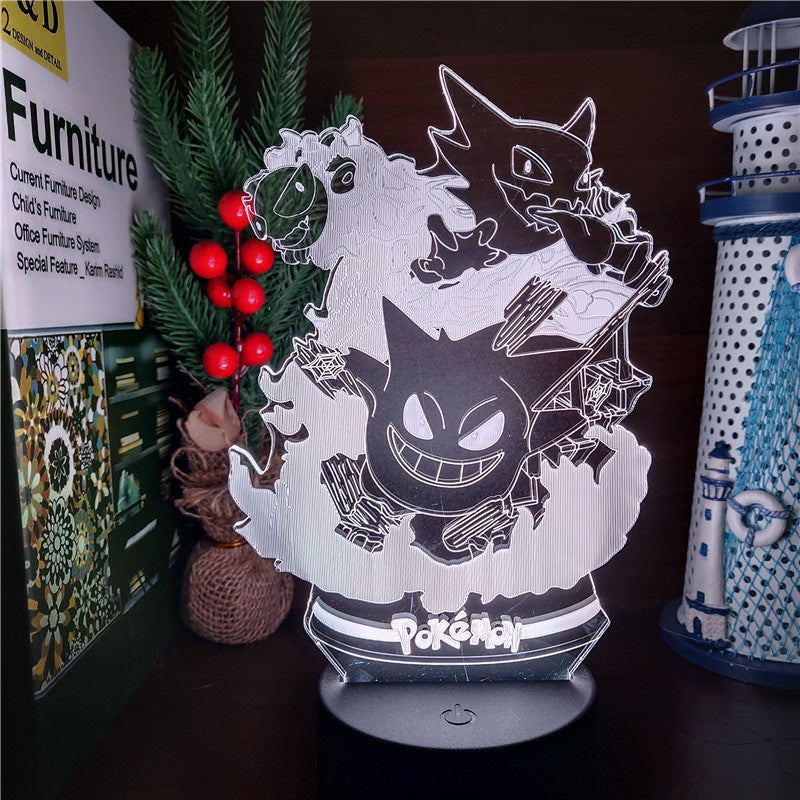 Gengar Haunter Gastly 3D Lamp