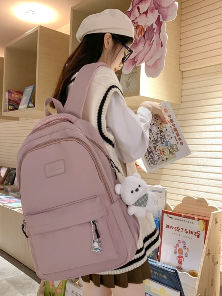 Cute Backpack with Plush Doll