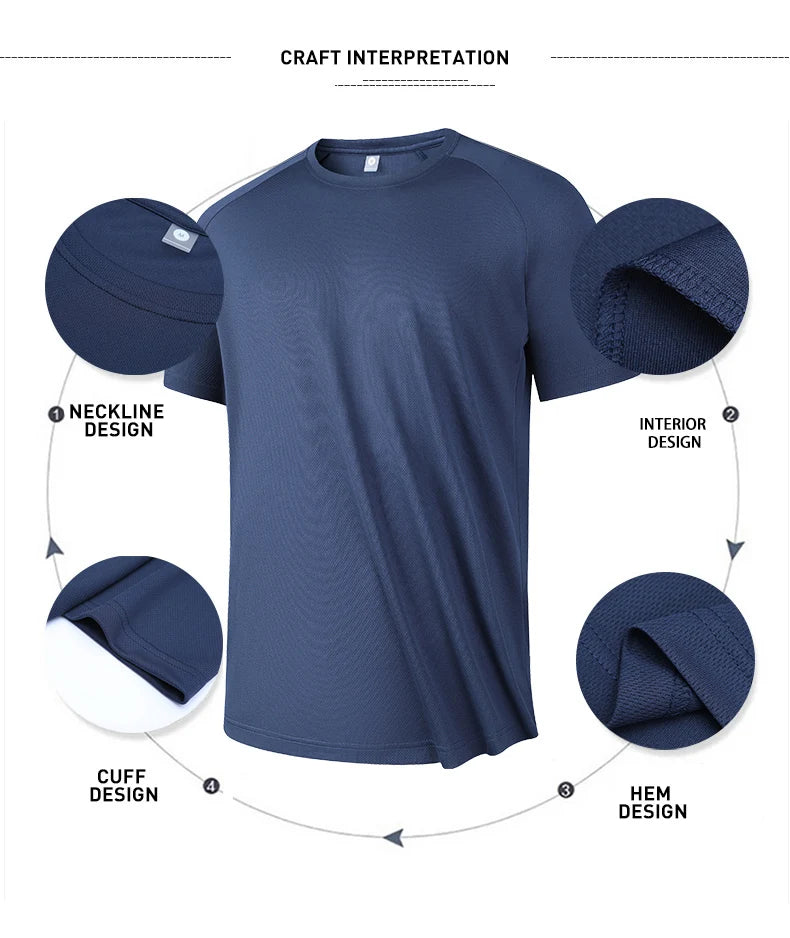 Mens Breathable Fast Drying Running Shirts