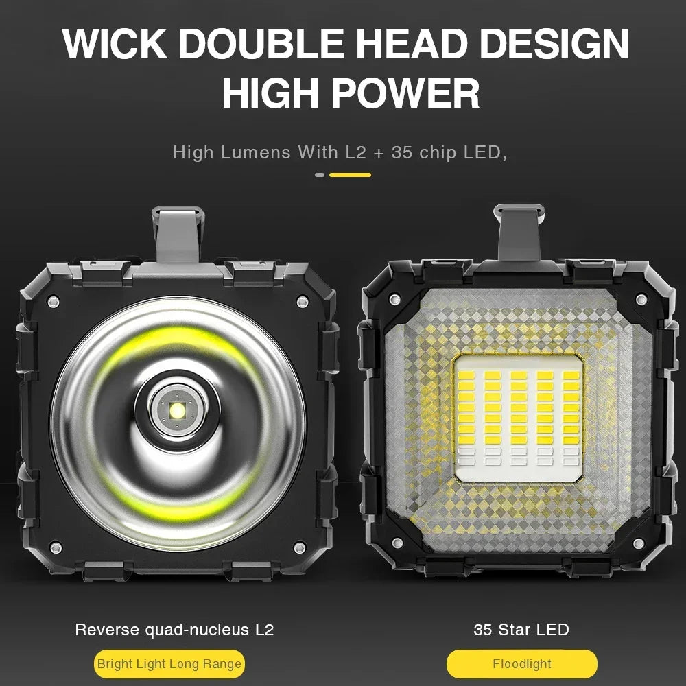 10000mAh Double Head Handheld Spotlight