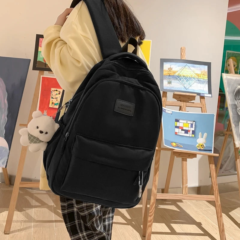 Cute Backpack with Plush Doll