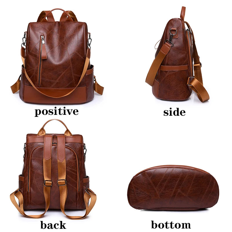 KMFFLY Soft Leather Backpack