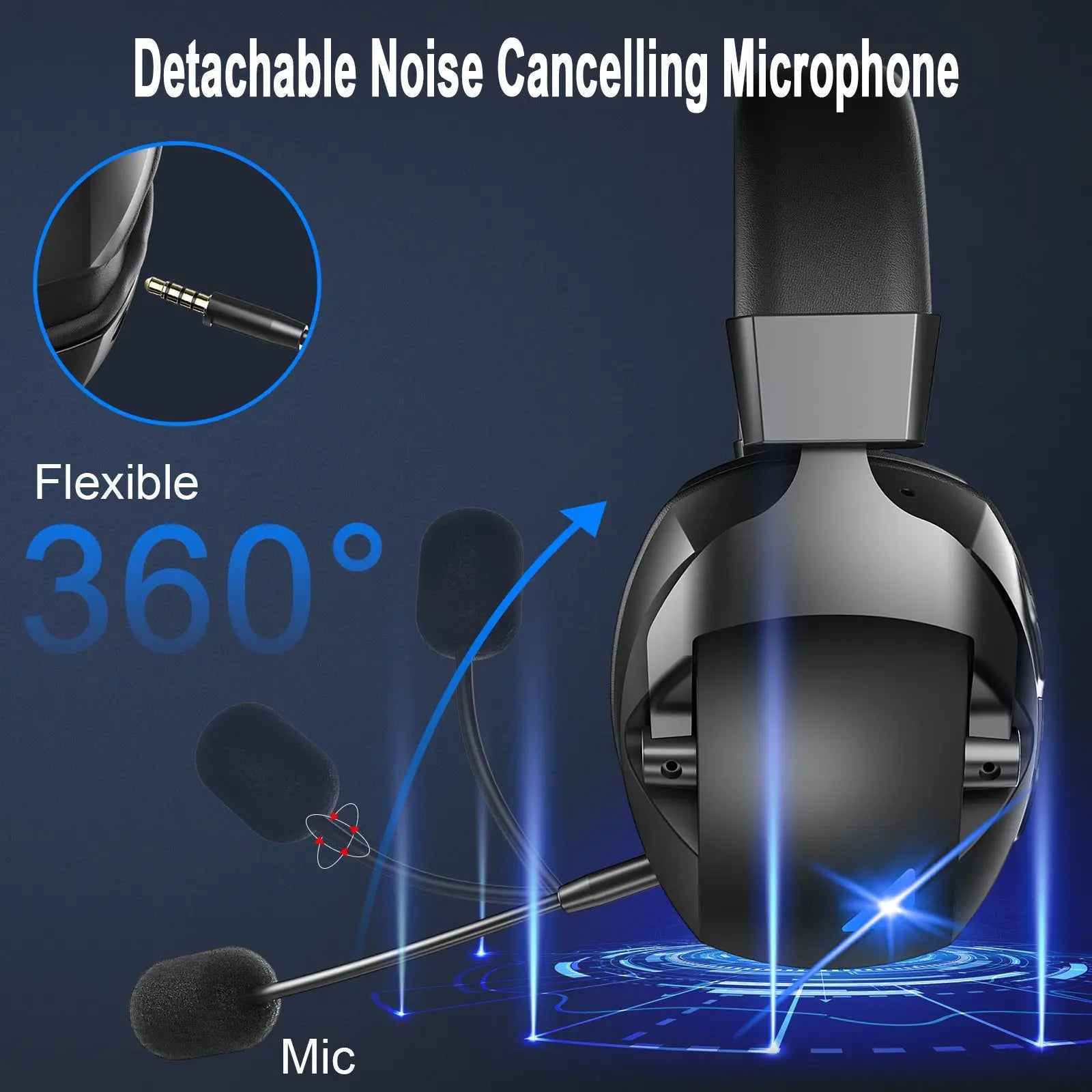 Acinaci Wireless Gaming Headset with Mic 2.4G