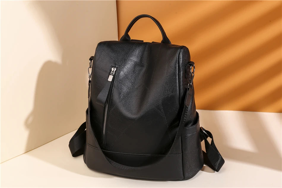 KMFFLY Soft Leather Backpack