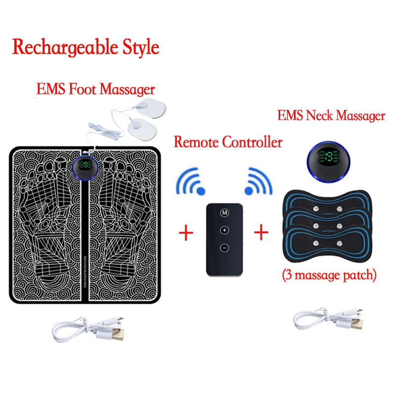 Remote EMS Foot Massager Pad