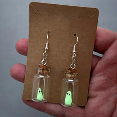 Ghost in Bottle Earrings