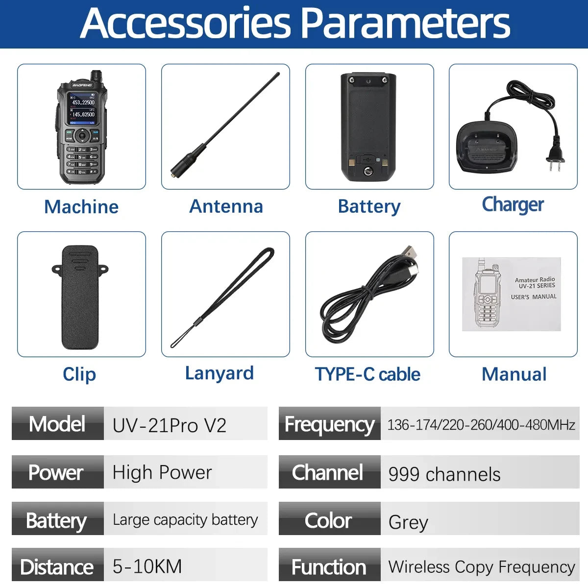 Baofeng UV-21 Pro V2 Wireless Copy Frequency