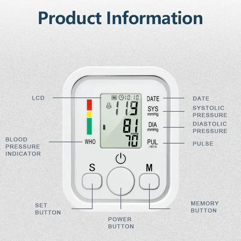 Digital Tonometer Blood Pressure Monitor