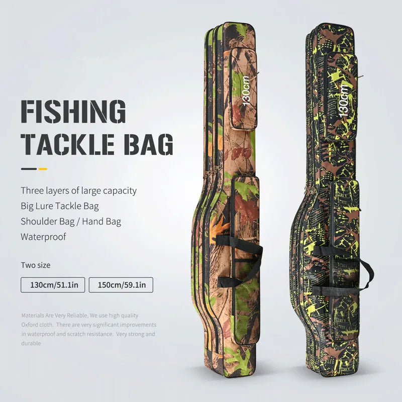 1.3m/1.5m 2-layer foldable large belly sea fishing bag