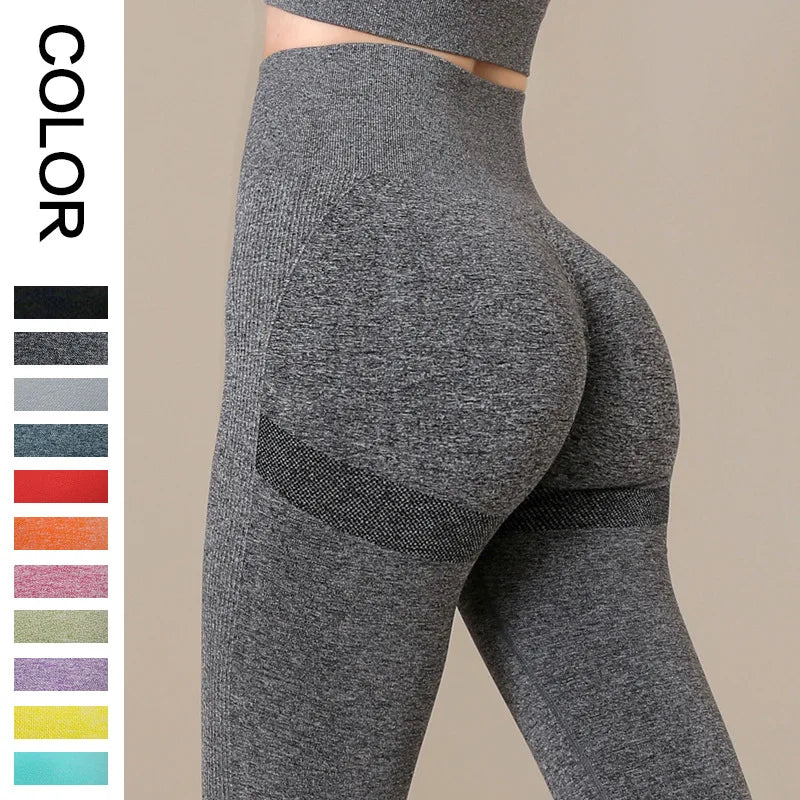 Seamless High Waist Elastic Fitness Leggings